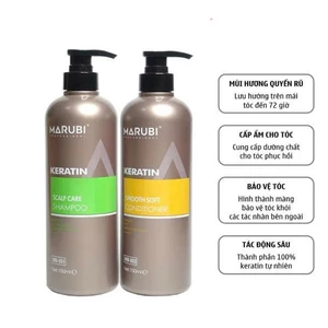 Dầu xả Keratin Marubi dầu xả siêu phục hồi mềm mượt tóc 750ml (chính hãng)