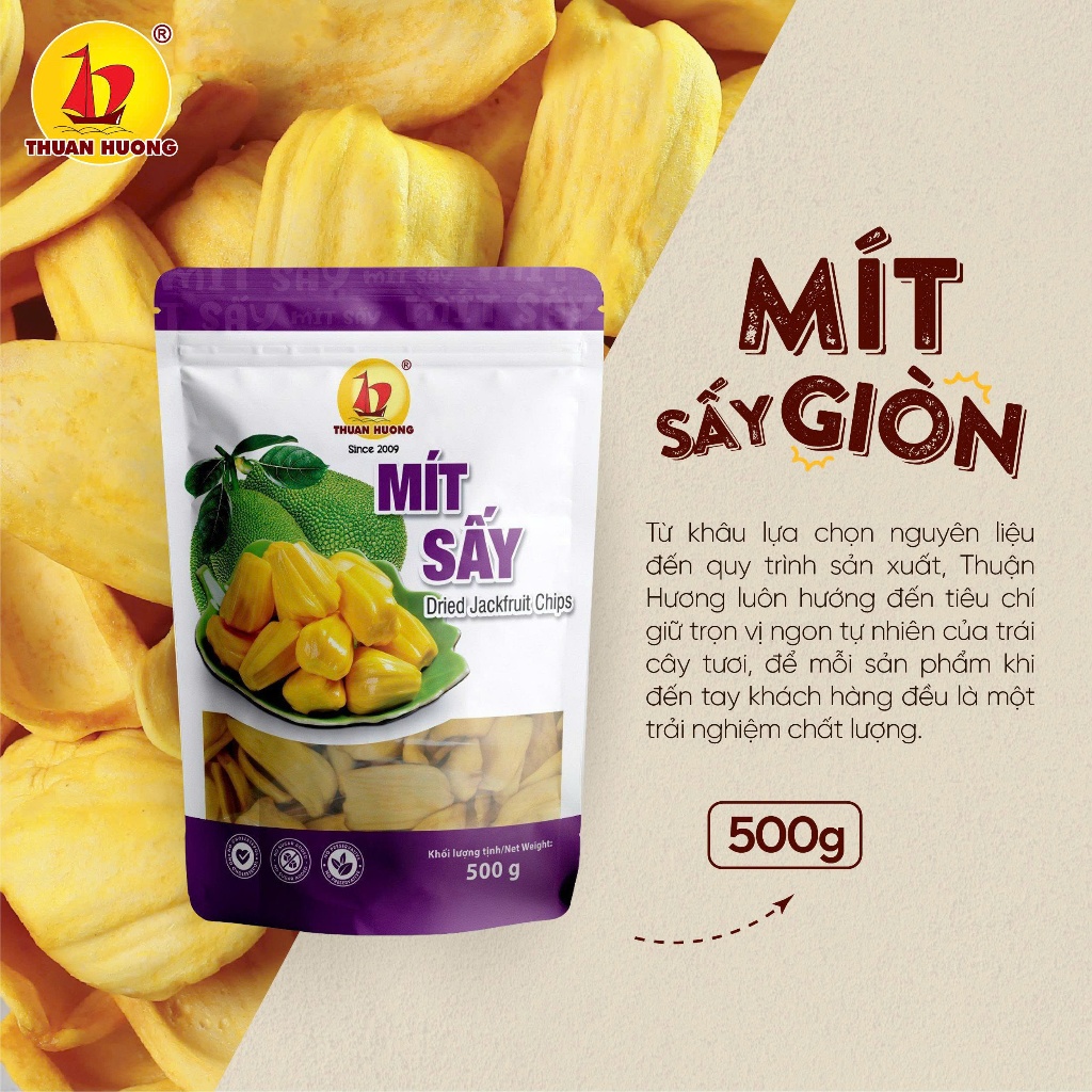 Combo Mít sấy + Rau củ sấy Thuận Hương - Combo 500g + 500g | Combo 200g + 200g - Thập cẩm Giòn thơm