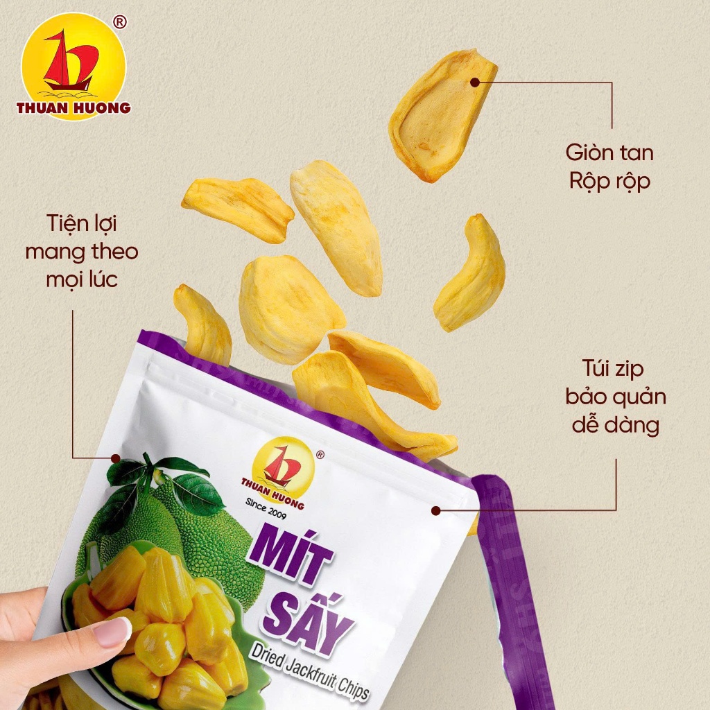 Combo Mít sấy + Rau củ sấy Thuận Hương - Combo 500g + 500g | Combo 200g + 200g - Thập cẩm Giòn thơm
