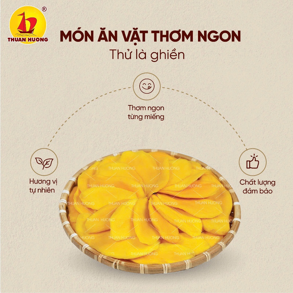 Combo Xoài sấy dẻo, Xoài sấy dẻo muối ớt Thuận Hương 200g - Chua chua ngọt ngọt ăn vặt