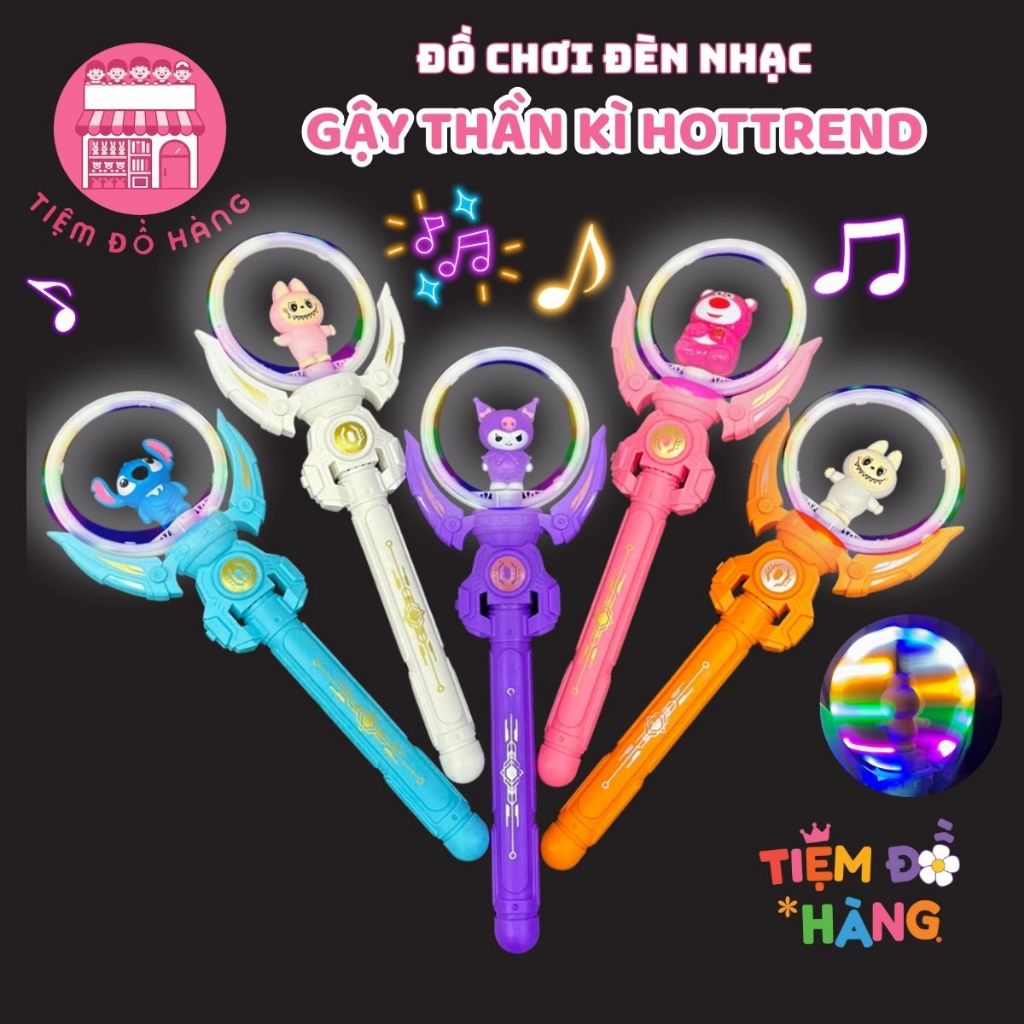 (Kèm 3 Cục Pin) Đồ Chơi Cây Gậy Thần Kỳ Có Đèn Nhạc Vui Nhộn Cho Bé, Mẫu Charm Ngẫu Nhiên