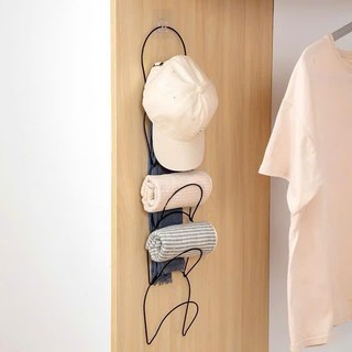 Móc Treo Đồ Đa Năng 5 Tầng, Chất Liệu Thép Không Gỉ - Giá Treo Mũ/Nón, Khăn, Túi Xách Gắn Sau Cửa Tiện Lợi.