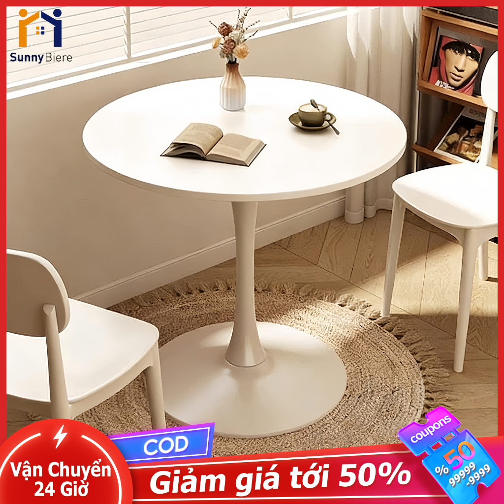 SUNNY Bàn tròn Tulip phong cách Bắc Âu hiện đại trang trí nhà cửa tối giản chất lượng cao