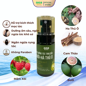 Xịt Bưởi - Xịt Kích Mọc Tóc - Tinh Dầu Bưởi Hà Thủ Ô Ooa Beauty 50ml | Giảm Rụng, Kích Thích Mọc Tóc