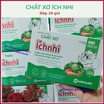 (Chính hãng) Chất xơ ích nhi, cốm chất xơ hòa tan, giảm táo bón cho bé, phụ nữ có thai, phụ nữ sau sinh (hộp 20 gói)