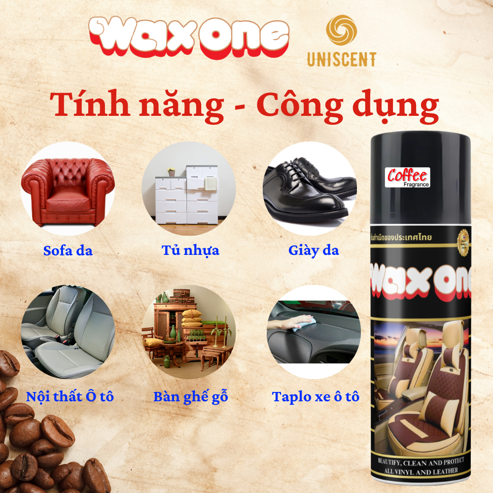 Combo 3 CHĂM SÓC XE- Xịt Dưỡng Bóng Lốp - Vệ Sinh Da/Nỉ - Xịt Bóng Nhựa/Da Wax One