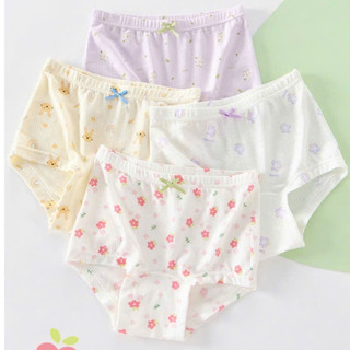 [S07 HÀNG CAO CẤP KHÁNG KHUẨN 10A] Combo 4 quần chíp đùi mẫu mới cotton lụa băng, quần lót cho bé gái 14-50kg