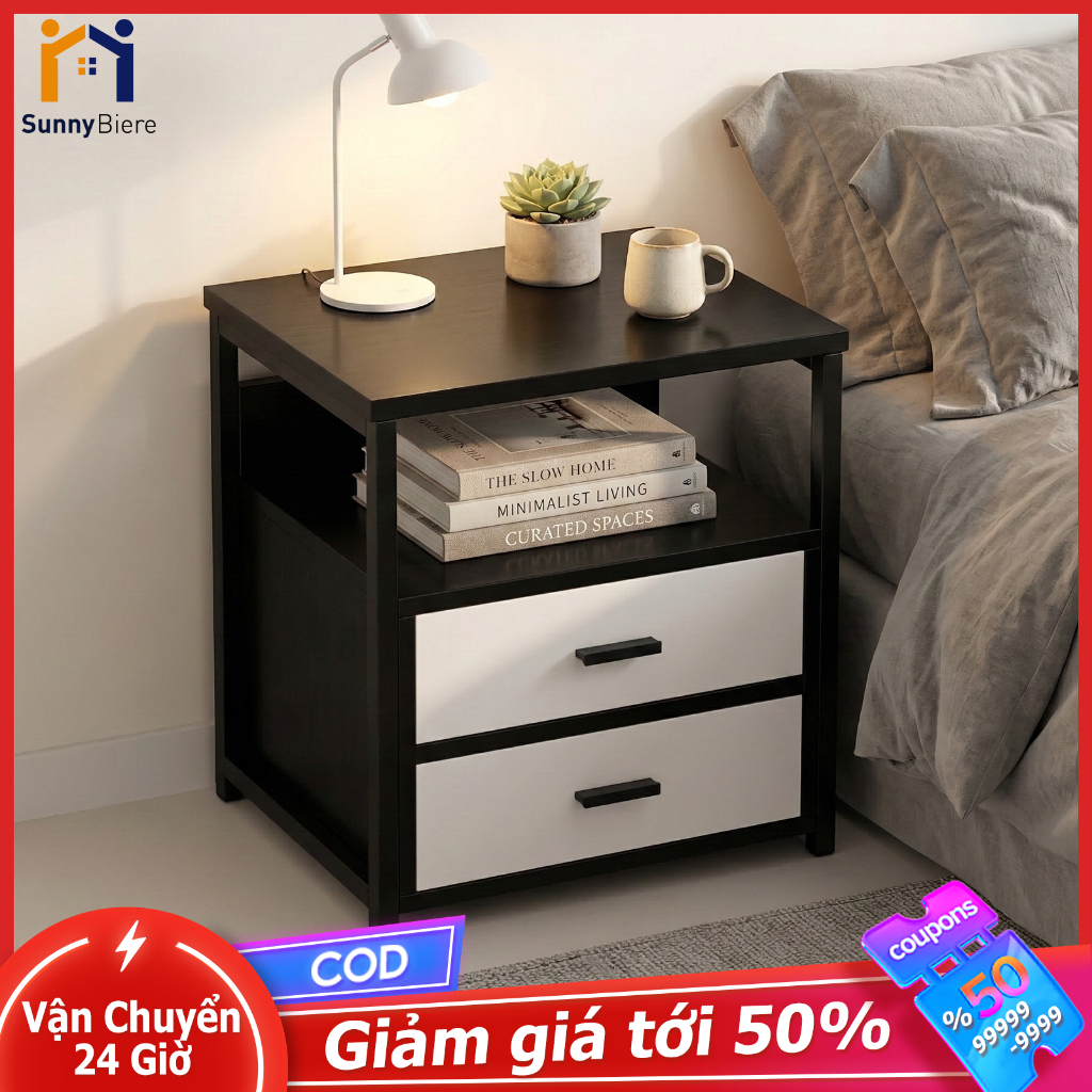 SUNNY Tủ Đầu Giường Sắt Decor - Kệ Đầu Giường Hiện Đại, Chống Rỉ Sét, Tiết Kiệm Diện Tích