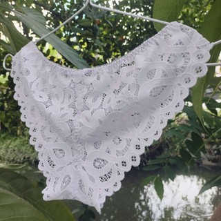 Q313 - Quần tam giác ren dành cho nam màu trắng tím