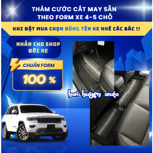 Thảm sàn ô tô sợi cước cắt theo phom xe 5 chỗ, 7 chỗ (NHẮN CHO SHOP THÔNG TIN ĐỜI XE + PHIÊN BẢN XE) tránh LÀM SAI