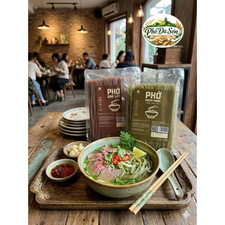Phở Gạo Lứt Việt Thái 500g/Phở Chùm Ngây Việt Thái 500g-Phở Khô Gạo Lứt, Phở Rau Xanh Tự Nhiên, ít calo ăn eat clean.