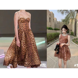 Đầm ZMM hoa báo viền đá