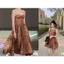 Đầm ZMM hoa báo viền đá