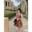 Đầm ZMM hoa báo viền đá