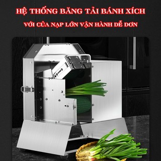 Máy thái hành sả băng tải tự động AGREN A2 – Cắt nhanh, đều, tiết kiệm nhân công