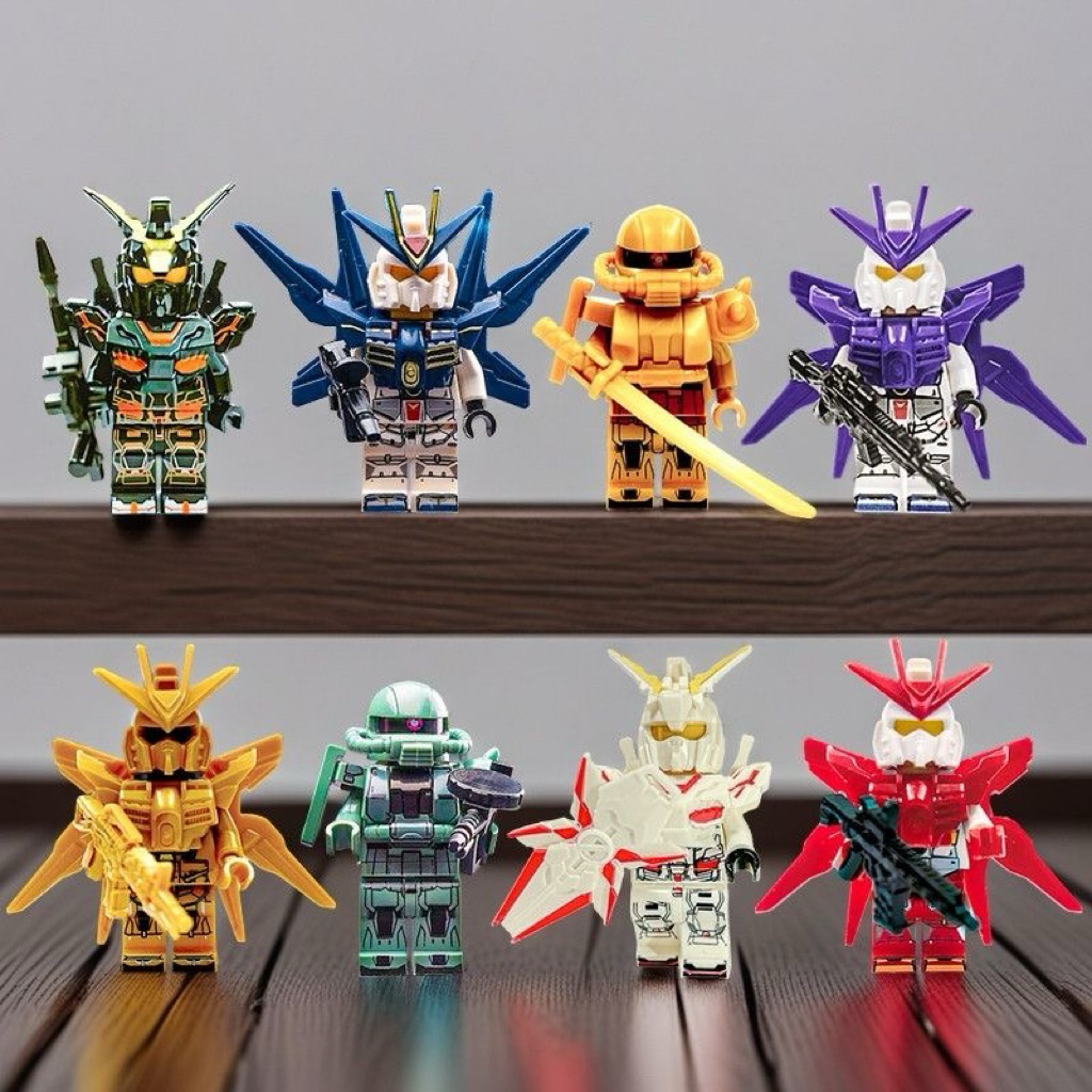 Mô hình lắp ráp Gundam Mecha Robot Mini, đồ chơi lắp ráp