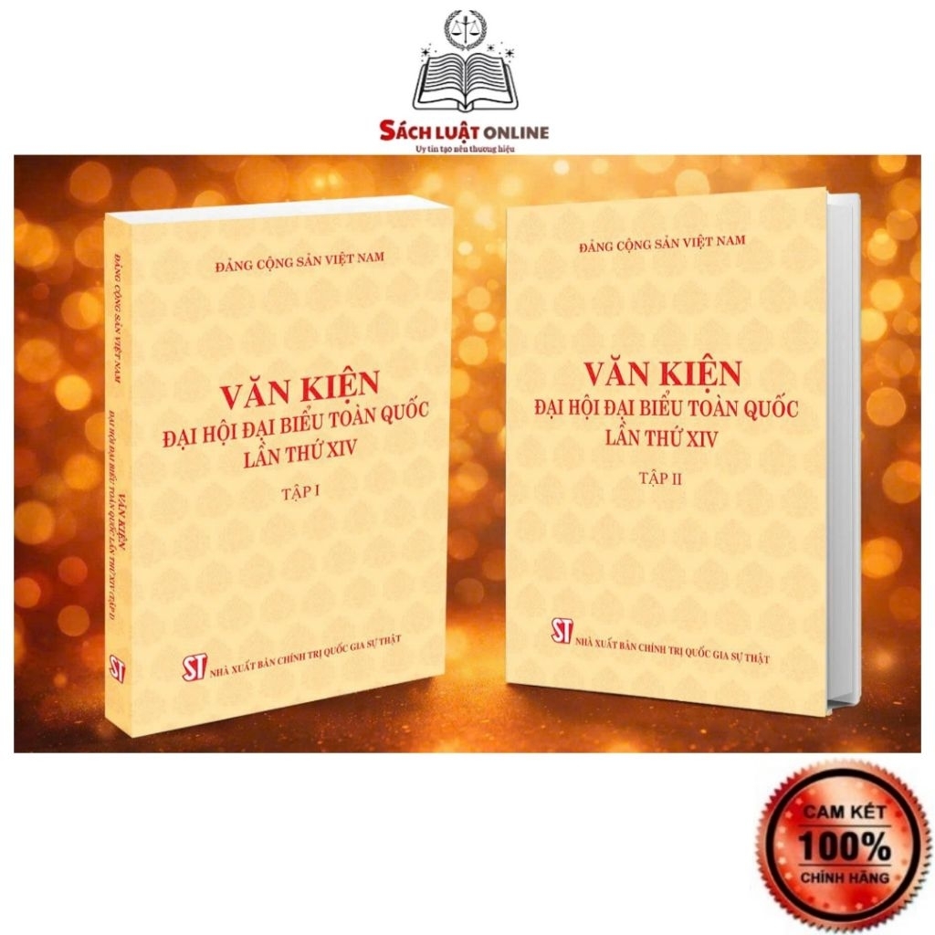 Sách - Văn kiện Đại hội đại biểu toàn quốc lần thứ XIV (Tập I + II)