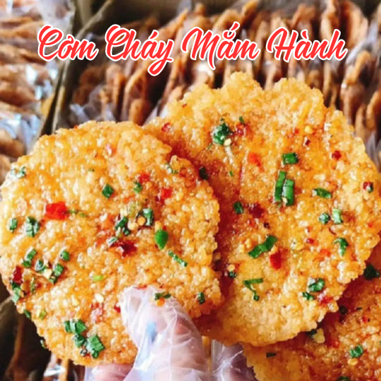 Cơm Cháy Mắm Hành Giòn Rụm - Snack Ăn Vặt Mặn Ngọt