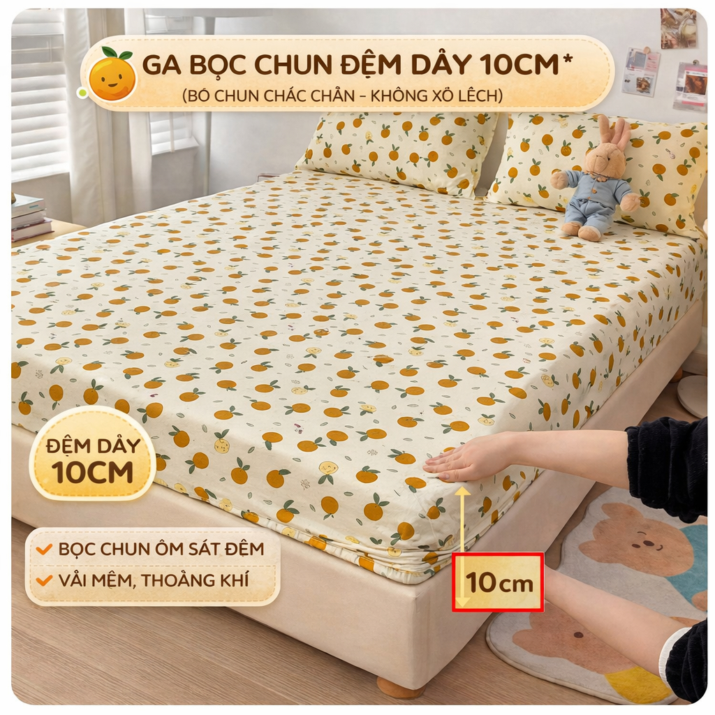 Bộ Ga Trải Giường Topaz 3 Món Chất Liệu Đũi Cotton Bo Chun Bọc Nệm 10cm Nhiều Mẫu Mã Giá Rẻ