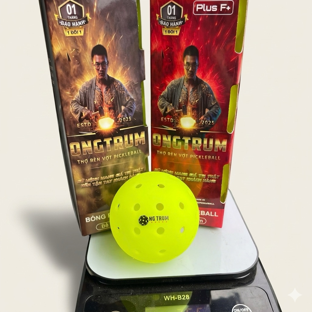 Bóng thi đấu Pickleball Chính Hãng ONGTRUM PRO 48 nguyên khối cải tiến công nghệ cao cấp chuẩn PPA 🏆