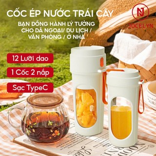 Máy Xay Sinh Tố đa năng JOCELYN lưỡi dao 12 cánh tiện lợi mang theo Bảo Hành 1 Năm 1 Đổi 1 (450ml)