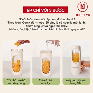 Máy Xay Sinh Tố đa năng JOCELYN lưỡi dao 12 cánh tiện lợi mang theo Bảo Hành 1 Năm 1 Đổi 1 (450ml)