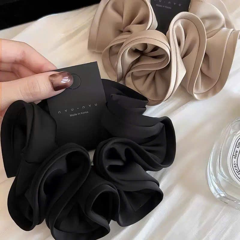 Scrunchie Lụa Satin Cao Cấp Hàng Đẹp 15cm. Dây Buộc Tóc Phong Cách Pháp Sang Trọng, Tối Giản Hàn Quốc LEZA VN