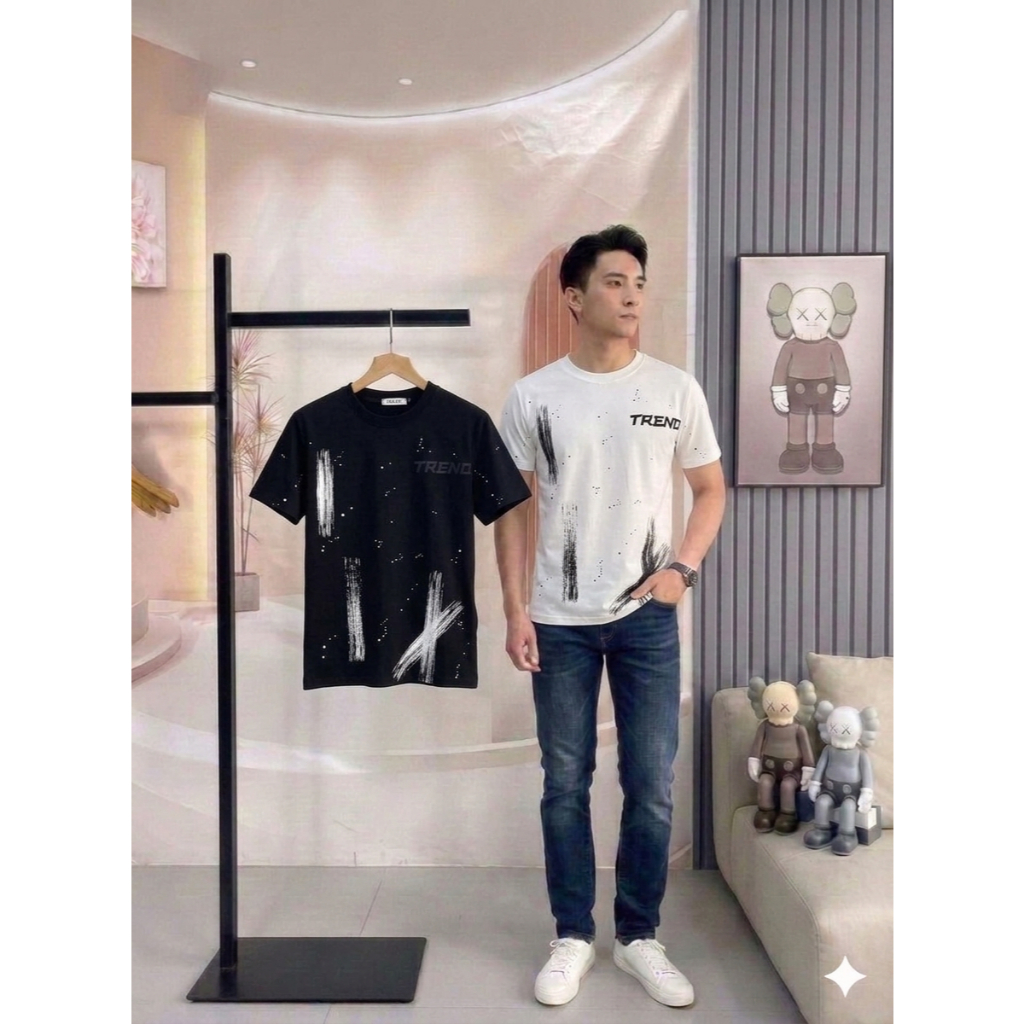 [HKT.45] 45-90kg BigSize Áo Phông Nam, rẻ, đẹp, trẻ trung, in TREND, loang áo, oversize, unisex