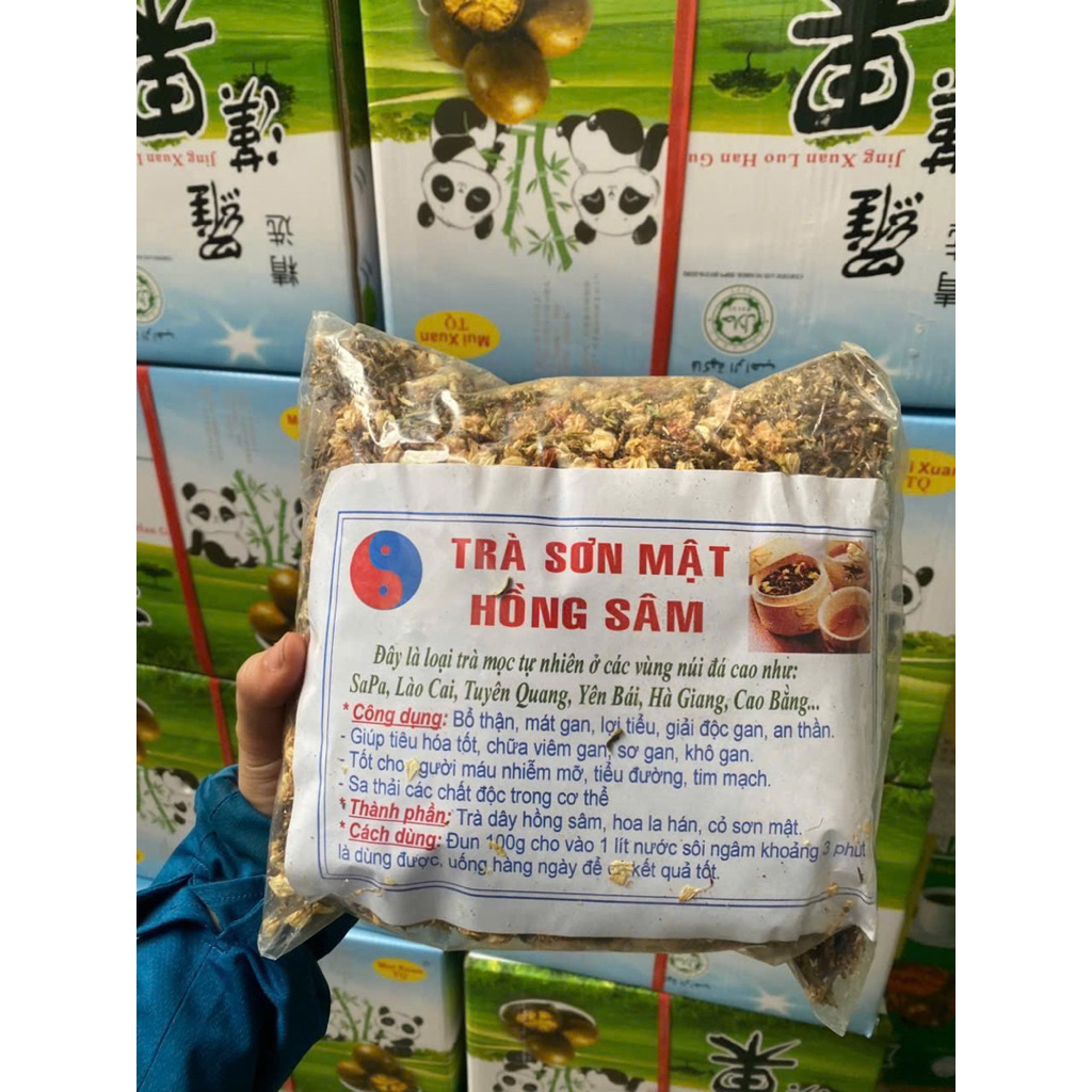 500GR/1KG Trà Sơn Mật Hồng Sâm SaPa Kết Hợp Nhiều Loại Thảo Dược Giúp Thanh Nhiệt, Giải Độc