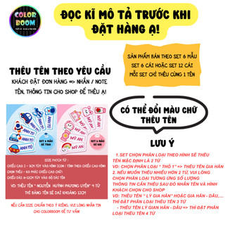 Bảng tên ủi Thêu Tên Bé Theo Yêu Cầu - Thêu Vi Tính - dùng để ủi-may vào áo, quần, balo - ColorBoom