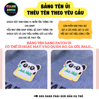 Bảng tên ủi Thêu Tên Bé Theo Yêu Cầu - Thêu Vi Tính - dùng để ủi-may vào áo, quần, balo - ColorBoom