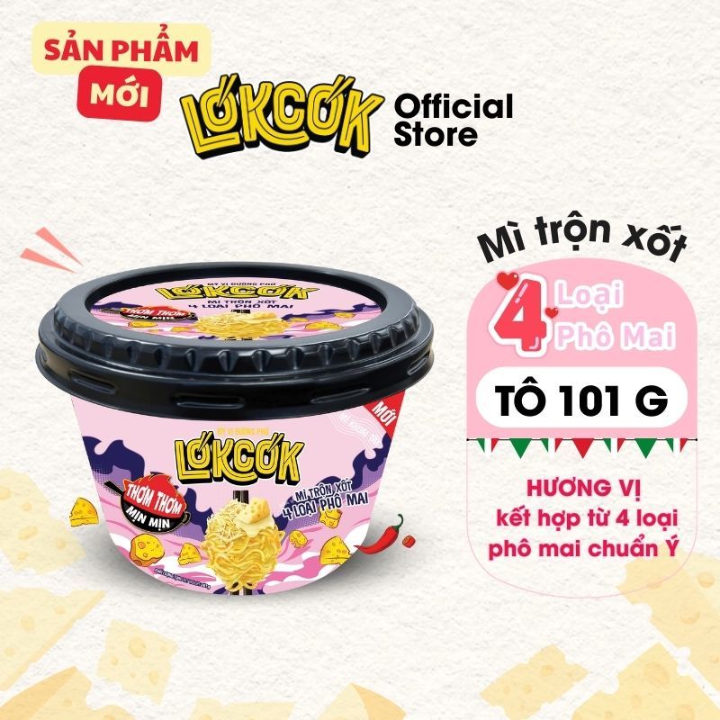 [Chính Hãng] Tô Mì Trộn Xốt Hương Vị 4 Loại Phô Mai LOKCOK 101G