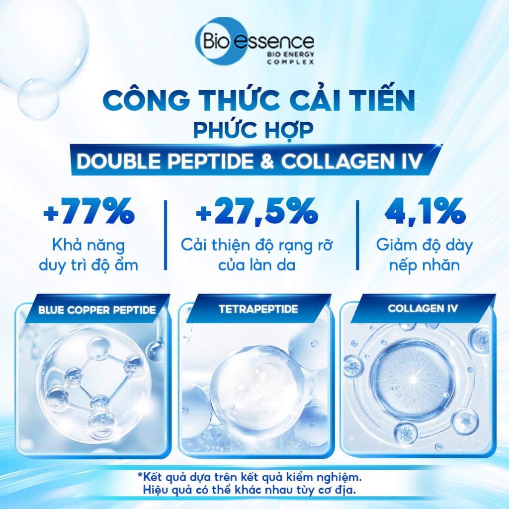 [VHL x Bio-essence] Nước Cân Bằng Dưỡng Da Bio-Renew Peptide-75 Chiết Xuất Sữa Ong Chúa 100ml tặng 1 túi ST 200g