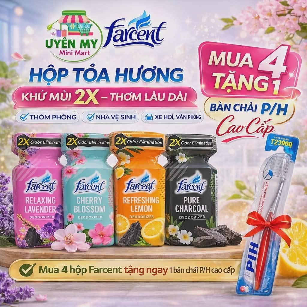 Hộp Tỏa Hương Farcent 300ml Khử Mùi 2X – Sáp Thơm Phòng, Nhà Vệ Sinh ...