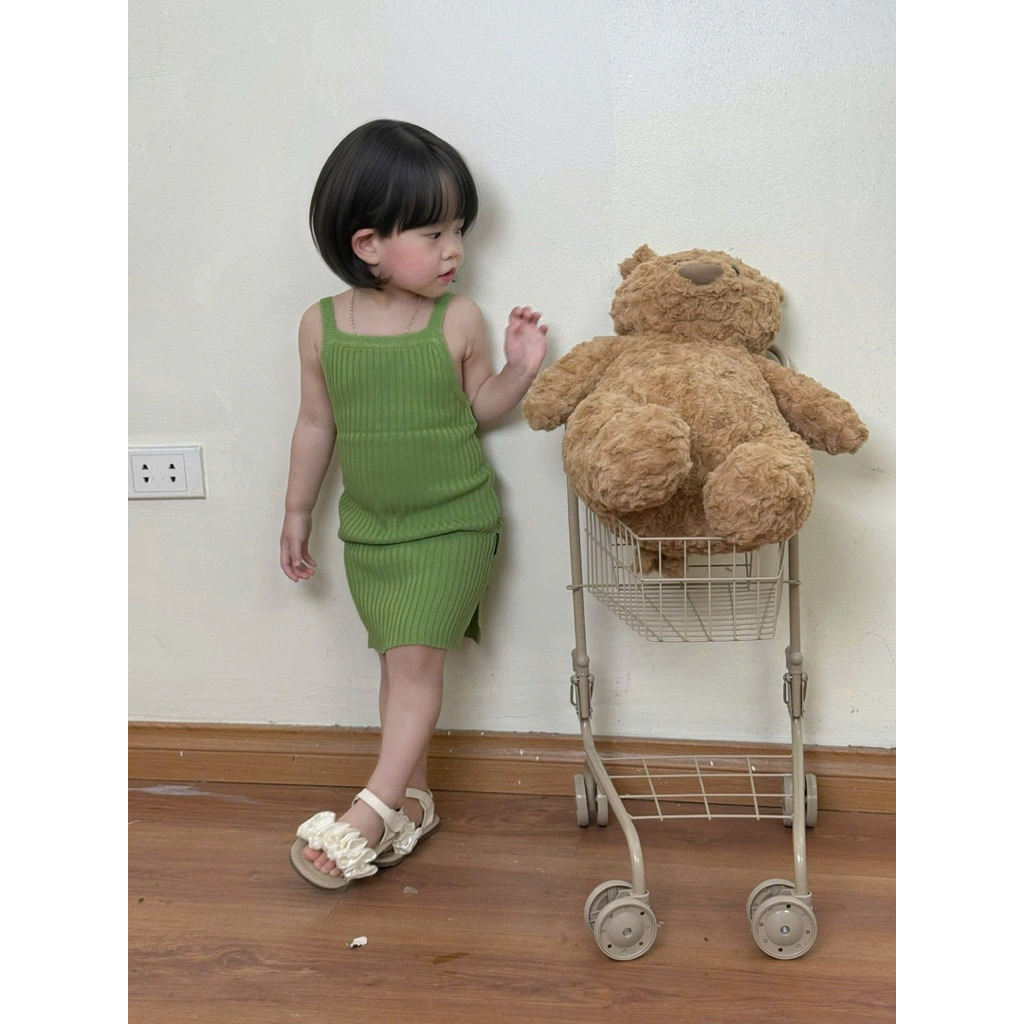 (Order) Váy 2 dây body co dãn cho bé mùa hè đáng yêu dành cho bé gái