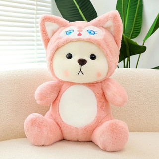 Gấu Bông Lena Cosplay Cáo Hồng Hồ Ly Siêu Cute-Thú Nhồi Bông Lena Ôm Ngủ Mềm Mịn, Quà Tặng Sinh Nhật