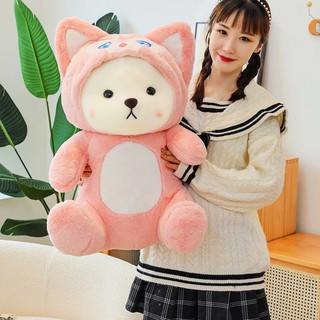 Gấu Bông Lena Cosplay Cáo Hồng Hồ Ly Siêu Cute-Thú Nhồi Bông Lena Ôm Ngủ Mềm Mịn, Quà Tặng Sinh Nhật