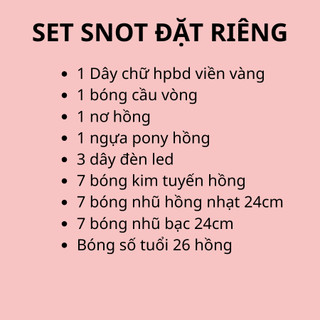 Set bóng bay trang trí sinh nhật trong cốp xe- khách đặt riêng