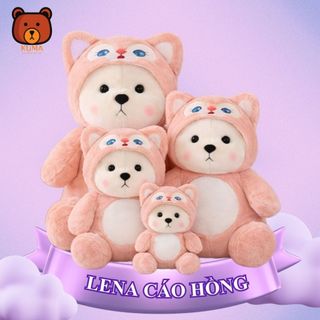 Gấu Bông Lena Cosplay Cáo Hồng Hồ Ly Siêu Cute-Thú Nhồi Bông Lena Ôm Ngủ Mềm Mịn, Quà Tặng Sinh Nhật