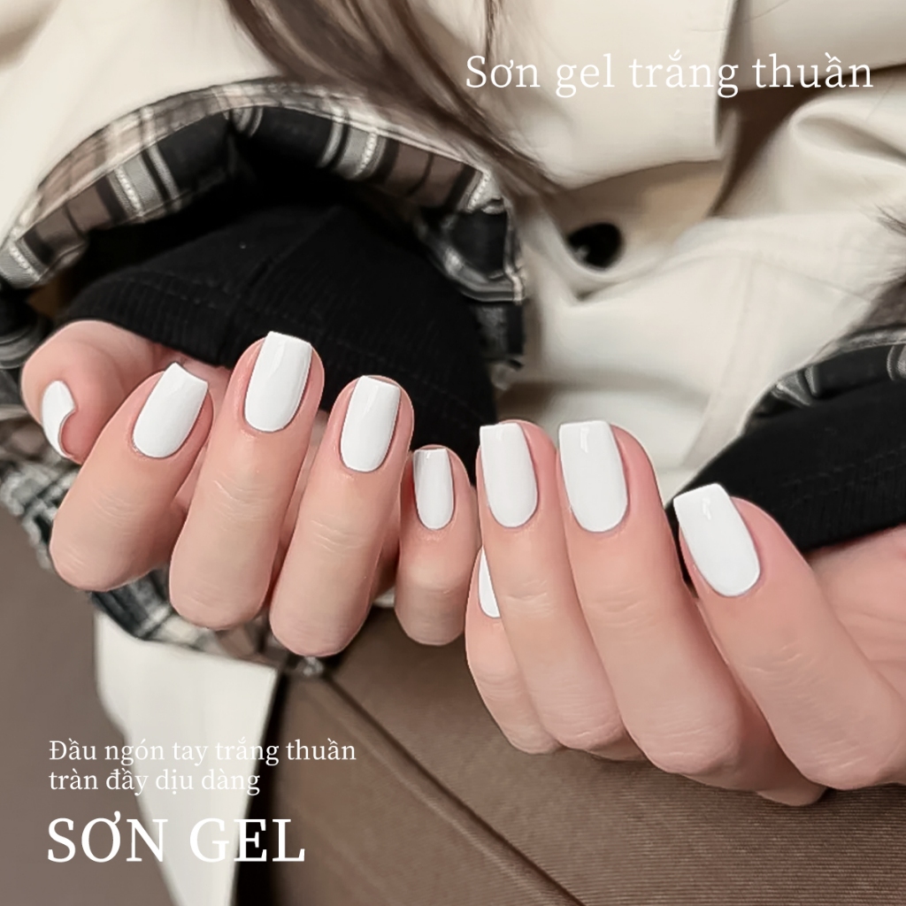 XEIJAYI 40ml - Sơn móng tay dạng gel trắng cổ điển, độ bóng lâu trôi, thích hợp cho việc tự làm nghệ thuật vẽ móng.