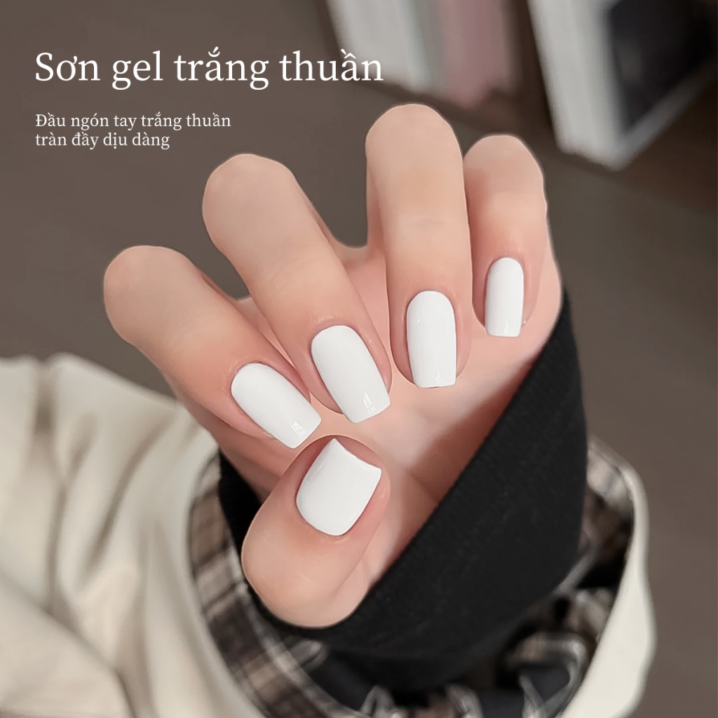 XEIJAYI 40ml - Sơn móng tay dạng gel trắng cổ điển, độ bóng lâu trôi, thích hợp cho việc tự làm nghệ thuật vẽ móng.