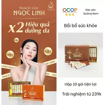 Thạch Sâm Ngọc Linh Trimico Hộp 10 Gói 200g – Thạch Sâm Nano Collagen Bồi Bổ Sức Khỏe, Hỗ Trợ Đẹp Da