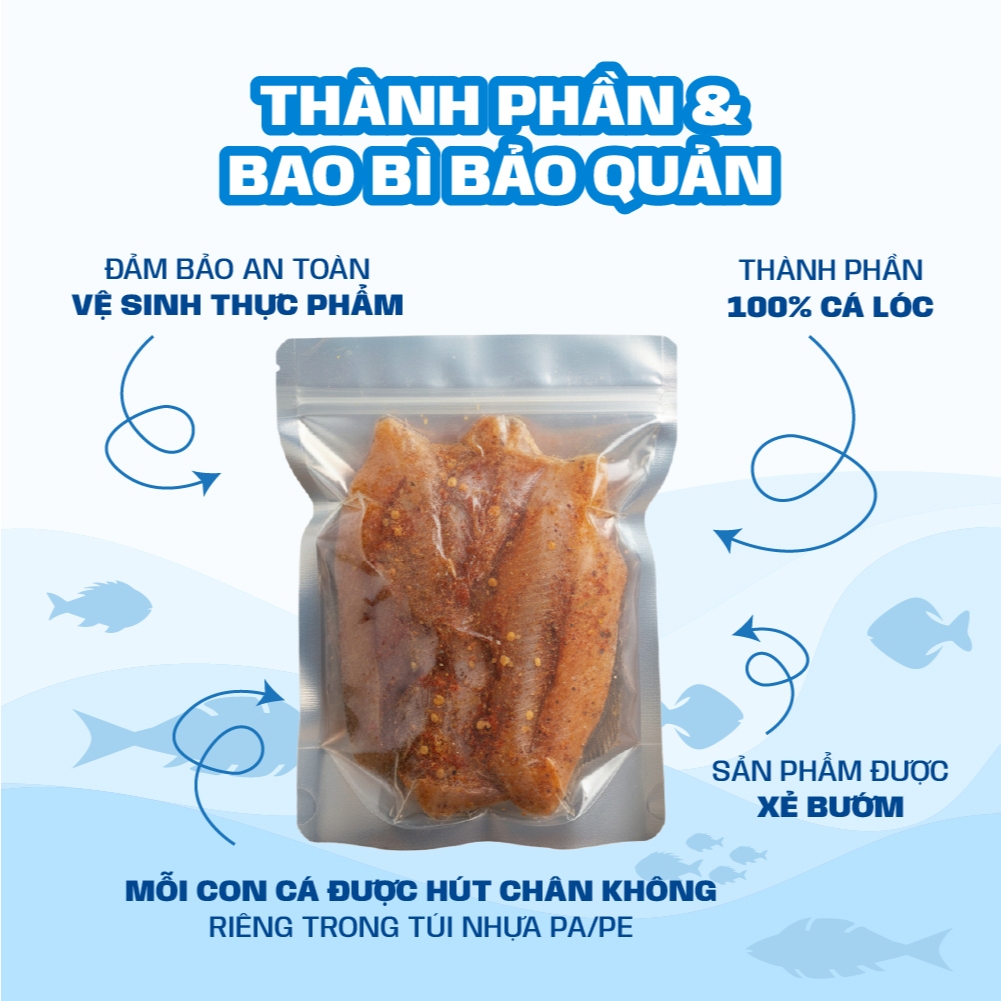 [LOẠI 1] 1kg khô cá lóc một nắng Thế Giới Hải Sản khô cá lóc phơi tự nhiên vừa ăn, nhiều thịt không chất bảo quản