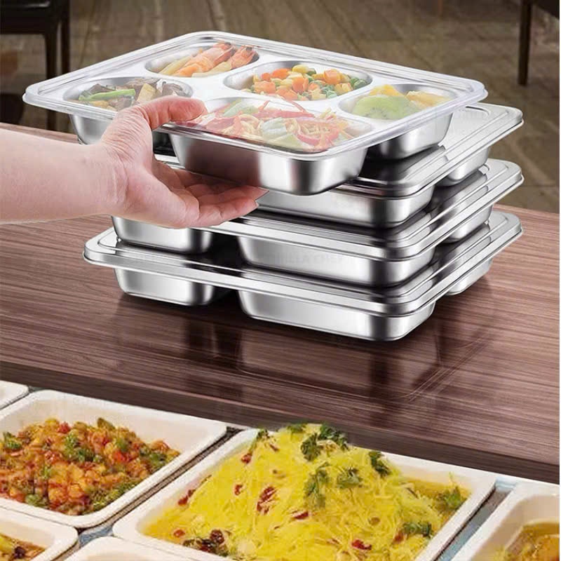 Khay Cơm Inox 304, Khay Đựng Thức Ăn, Khay Nhà Bếp An Toàn Sức Khỏe