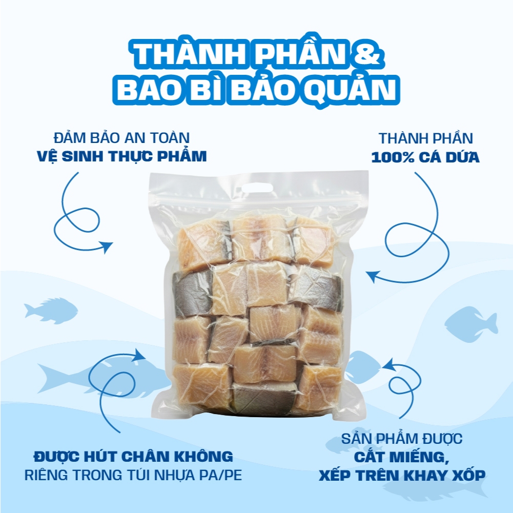 [VIP] Khô cá dứa Cần Giờ 1 nắng Thế Giới Hải Sản khô dứa không mặn cắt khúc vừa ăn, khô cá được hút chân không