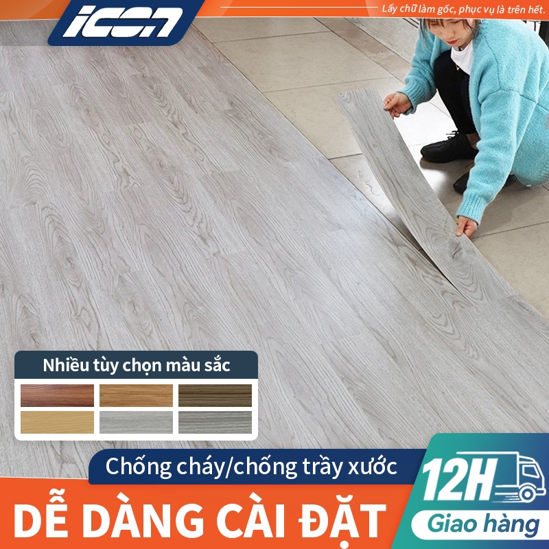 ICON - Bộ Sưu Tập Tấm Lót Sàn Cao Cấp: Nhựa Giả Gỗ, PVC Vân Đá Chống Nước, Đa Dạng Màu Sắc & Tiện Lợi Dán