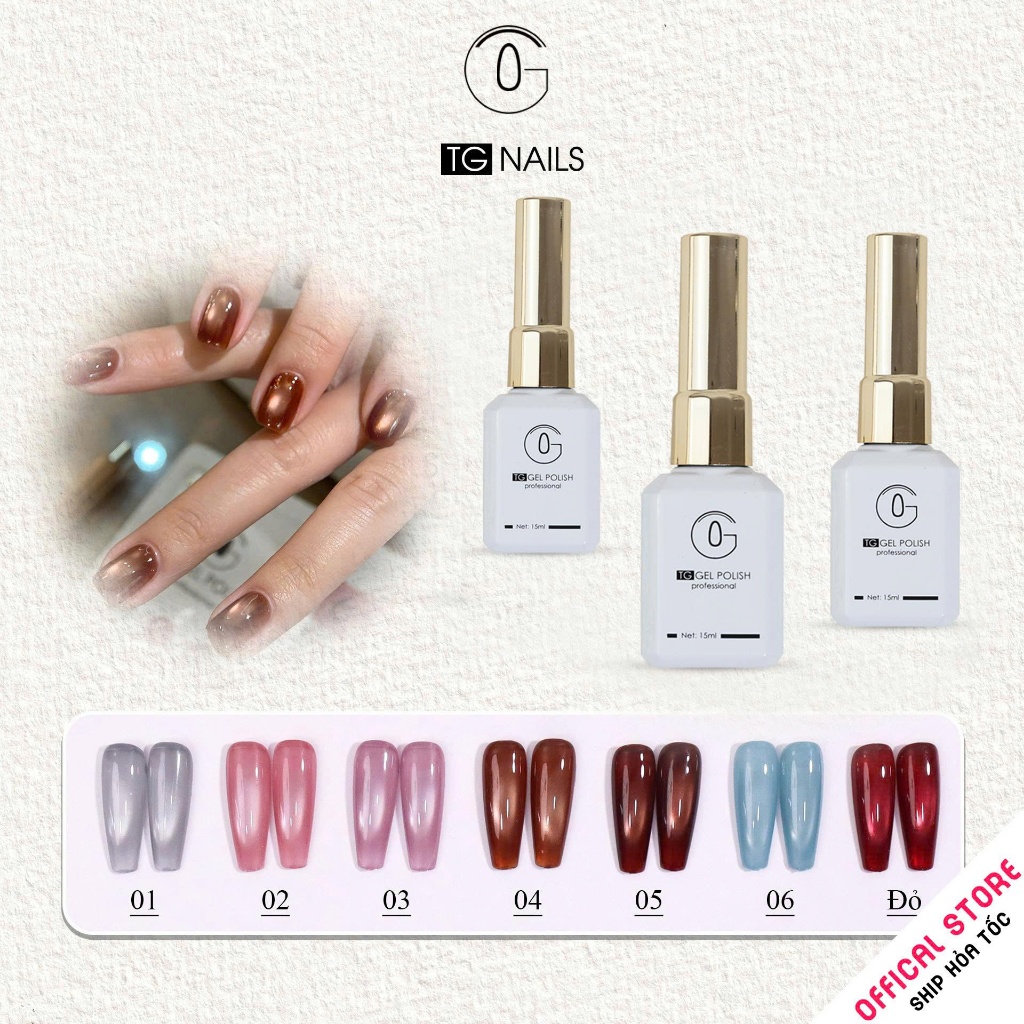 Sơn gel mắt mèo ánh trăng TG chọn lẻ cao cấp