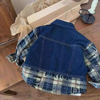 Áo Khoác Sơ Mi Jean Bé Trai Denim Form Rộng Phong Cách Hàn Quốc Hàng Quảng Châu Cao Cấp