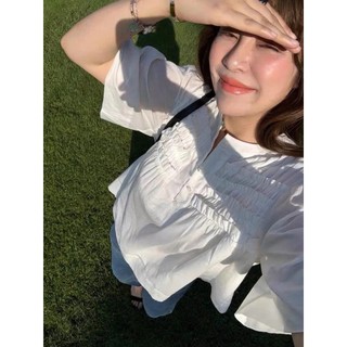 𝗣𝗮𝗺 𝗟𝗶𝗻𝗲𝗻-  Áo Linen nhún cổ bèo cổ tàu