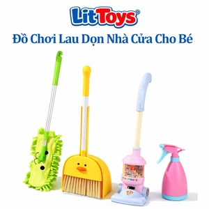 Đồ Chơi Vệ Sinh Nhà Cửa ToysLit Bộ Dụng Cụ Quét Dọn Mini Phát Triển Thói Quen Cho Bé